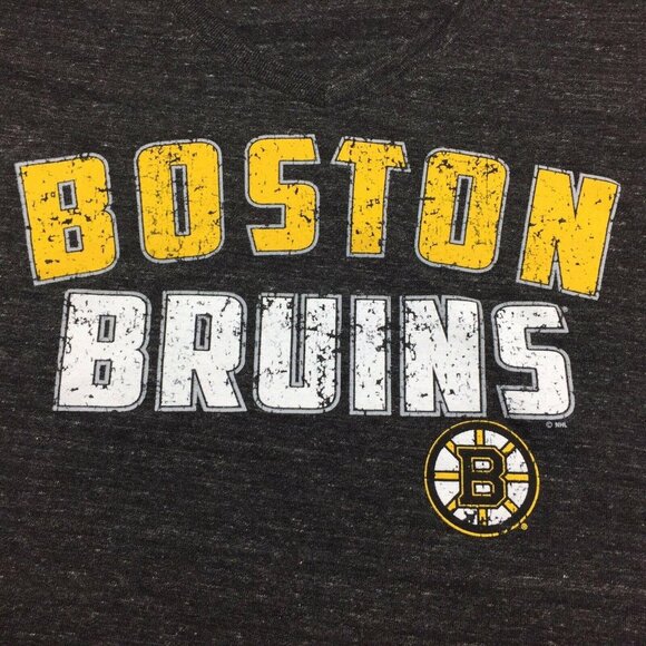 Touch by Alyssa Milano Womens Boston Bruins Hockey Gray T-shirt Size Large - Picture 1 of 7